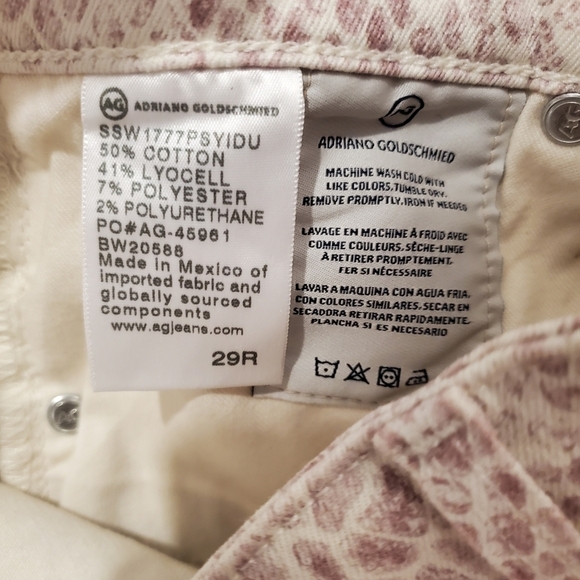 NEW AG adriano Goldschmied Ivory Python Farrah Skinny Jeans - Picture 5 of 7